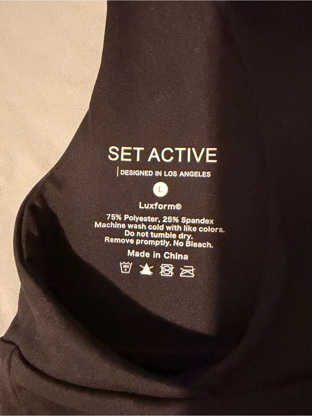 SET Active Luxform Black Racerback Sports Bra Size L - Picture 4 of 4